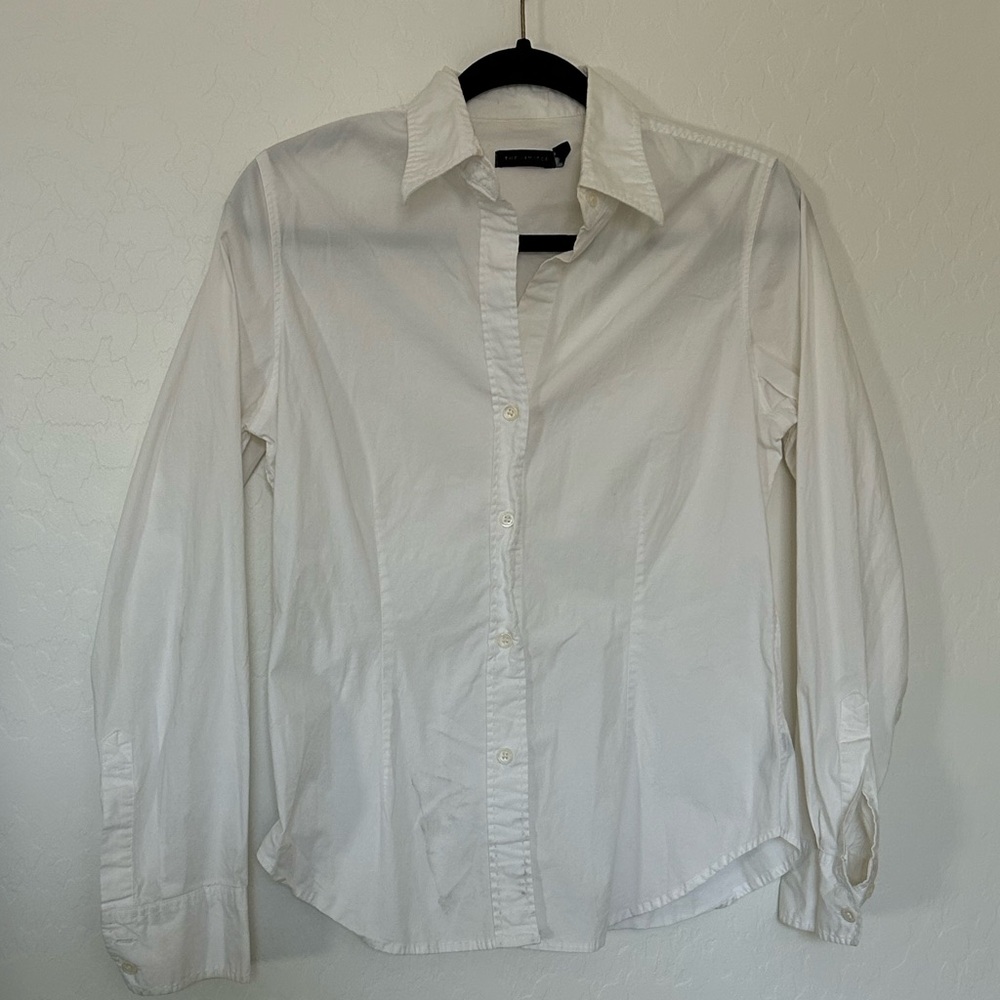The Limited White Casual Button Down Shirt